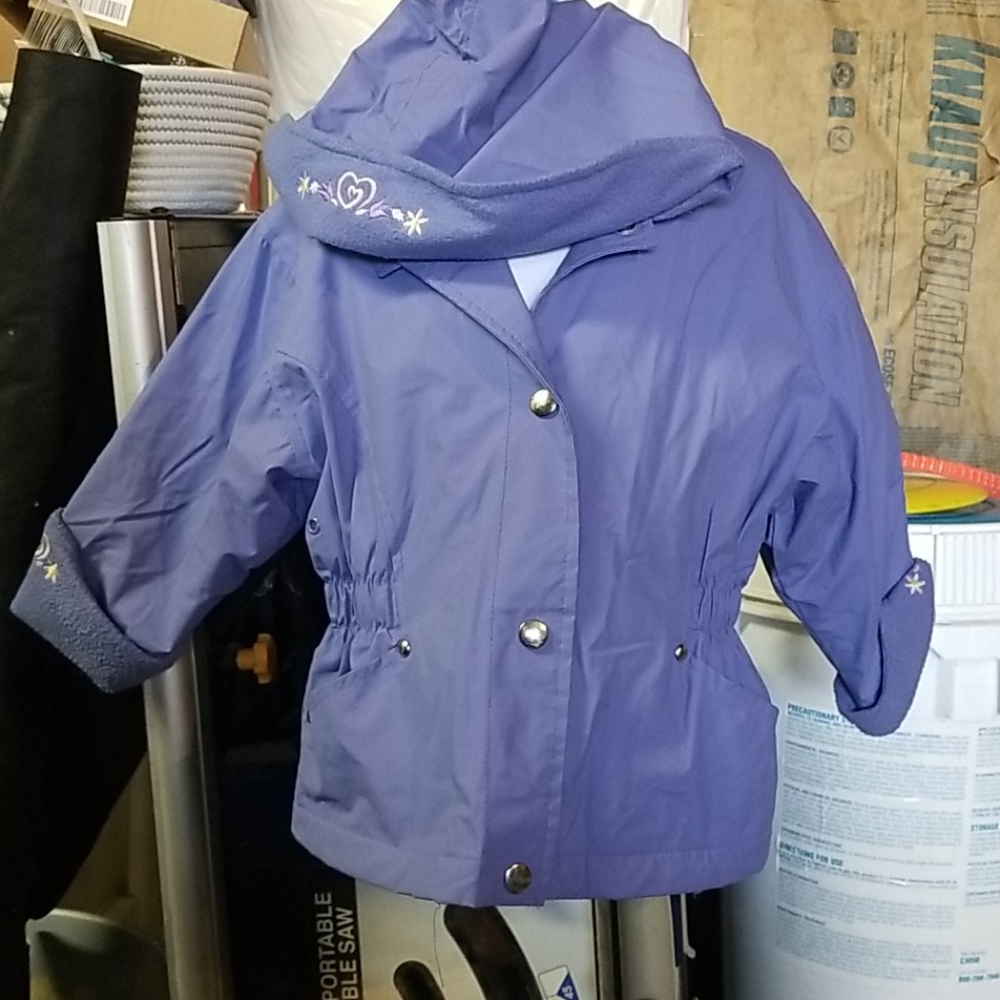 Toddler girls purple rain coat size 2t